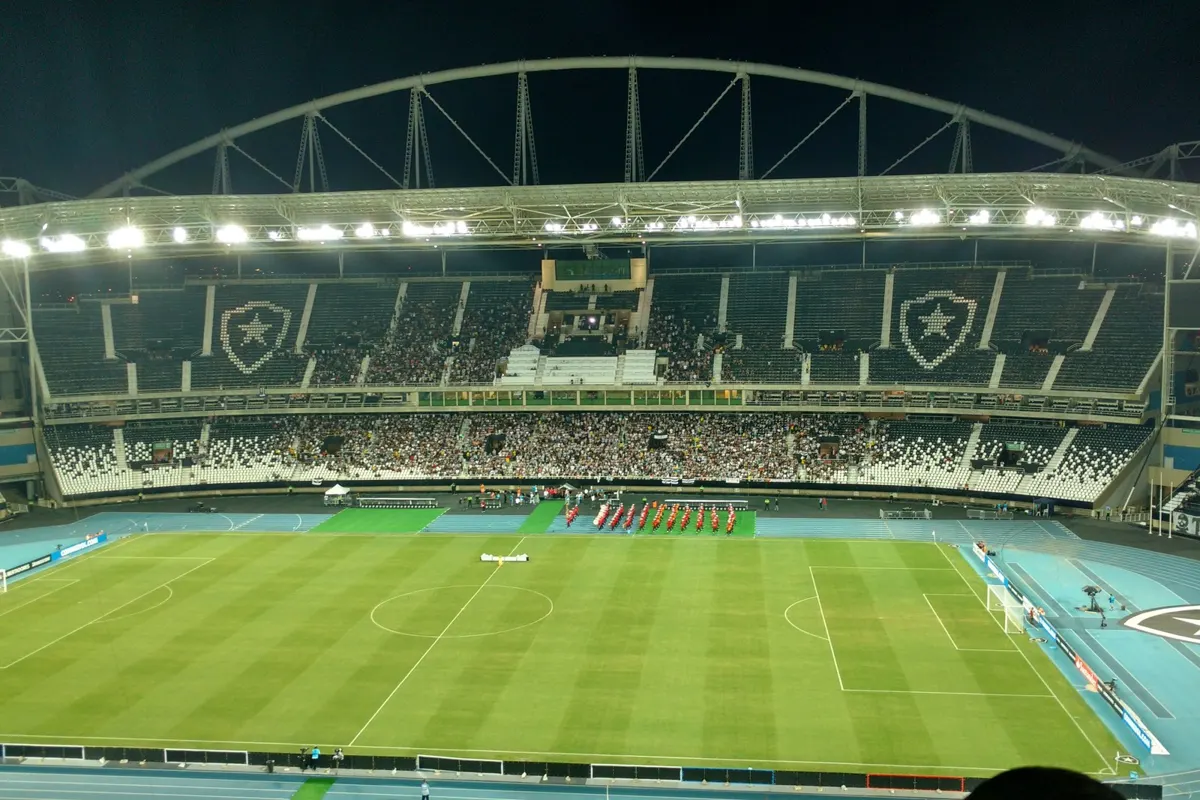 Estádio Olímpico Nilton Santos in Rio de Janeiro before Botafogo faced Colo-Colo in the Copa Libertadores in 2017