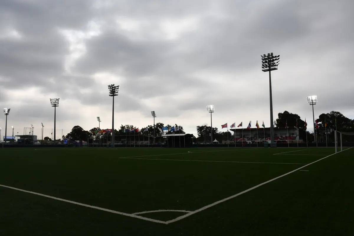 Exterior view of the Mohammed VI Football Academy in Salé, Morocco, host venue complex for the FIFA U-17 Women's World Cup