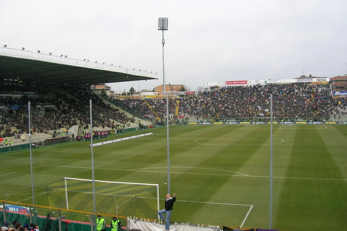 Stadio Ennio Tardini in Parma, Italy, home ground of Parma Calcio